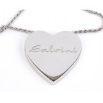 SALVINI: Gold necklace with a heart shaped gold and diamond pendant