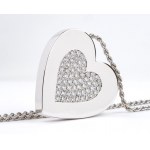 SALVINI: Gold necklace with a heart shaped gold and diamond pendant