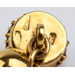 PEREZ: Manschettenknöpfe und Ohrstecker aus Gold mit Rubinen