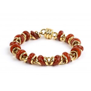 POMELLATO: Corniola gold bracelet