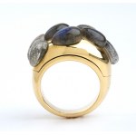 POMELLATO: Labradorite gold band ring