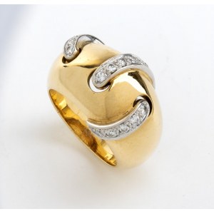 POMELLATO: Diamond gold ring