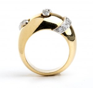 diamantový zlatý prsteň