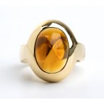 POMELLATO: Citrine quartz gold band ring