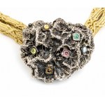 ISABELLA ASTENGO: Golden silk necklace with pendant