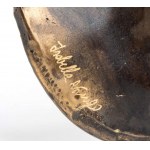 ISABELLA ASTENGO: Bronze rigid necklace with cephalopod fossils