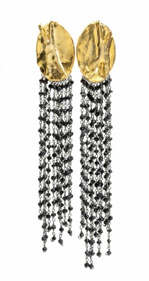 ISABELLA ASTENGO: Golden silver pendant earrings