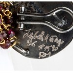 ISABELLA ASTENGO: Srebrne kolczyki w kształcie kropli granatu