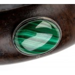 ISABELLA ASTENGO : Bracelet en bois avec malachite
