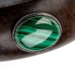 ISABELLA ASTENGO: Wood bracelet with malachite