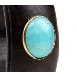 ISABELLA ASTENGO: Wood bracelet with turquoises