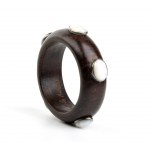 ISABELLA ASTENGO: Wood bracelet with mother of pearls