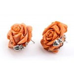 Cerasuolo coral gold earrings