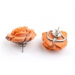 Cerasuolo coral gold earrings