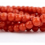 Mediterranean coral gold necklace