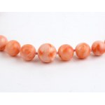 Gold pink coral necklace