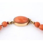 Mediterranean coral gold necklace