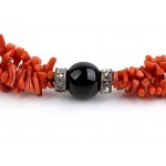 Mediterranean coral silver necklace