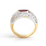 Gold ring with ruby and diamonds