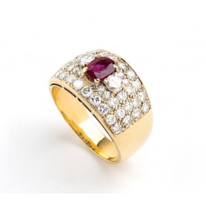 Diamant-Rubin-Goldband-Ring