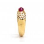 Diamond ruby gold ring