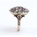 Diamant-Rubin-Gold-Silber-Ring