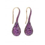 Pink sapphire drop earrings