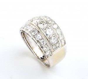 Diamant-Goldband-Ring