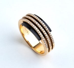 Diamantový zlatý prsten