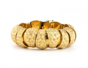 Semi-rigid gold bracelet