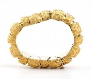 Semi-rigid gold bracelet