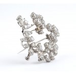 diamond garland gold brooch