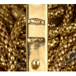 Złoty srebrny naszyjnik ze złotą zawieszką