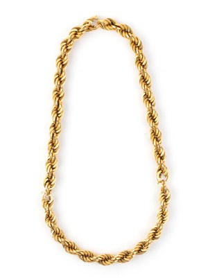 Collier tressé en or