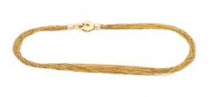 Multifili gold necklace