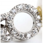 Australian pearl diamond drop gold earrings