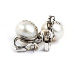 Australian pearl diamond gold earrings