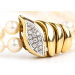 Diamant-Perlen-Gold-Halskette