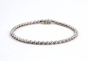 Bracciale tennis in oro con diamanti