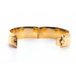 Rigid hoop gold bracelet