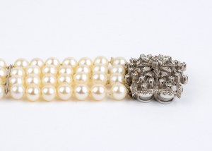 Bracelet perles diamant d'or