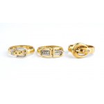 Sada tří zlatých prstenů