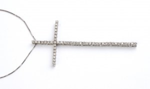 Diamond cross pendant necklace