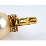 Diamantový perlový zlatý náhrdelník