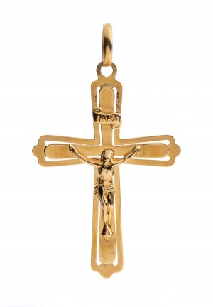Zlatý křížek s přívěskem