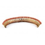 golden copper tiara with Mediterranean coral