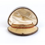 golden copper tiara with Mediterranean coral