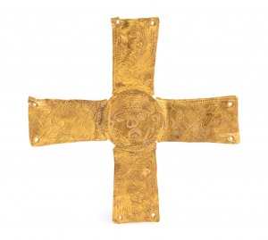 Goldenes Kreuz im archäologischen Stil