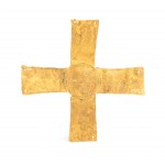 Gold archeological-style cross