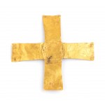 Gold archeological-style cross